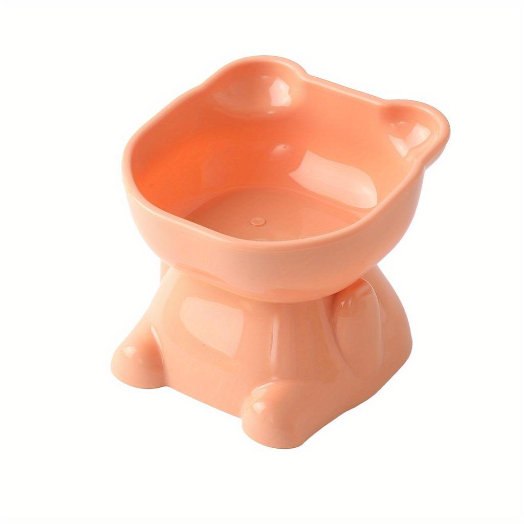 Elevated Cat Bowl, Neck Protection Bowl for Pets, Tilting Design, Cat High Foot Bowl, Cute Cat Bowl for Food and Water