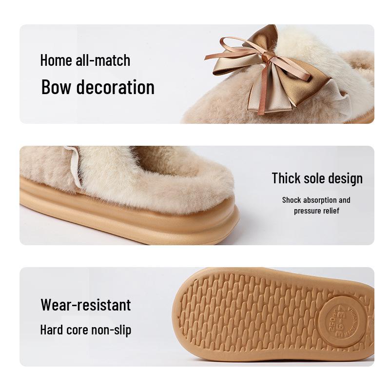 New 2025 Indoor/Outdoor Non-slip Furry Cotton Slippers for Couples - Thickened Winter Edition