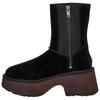 Klassische Doppelnaht Neue Höhen Stiefel Schwarz Damen Sneaker 1158313-BLK