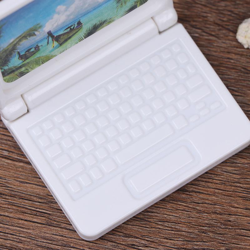 Dollhouse Miniature Modern Computer For Children Toy Dolls Laptop Computer