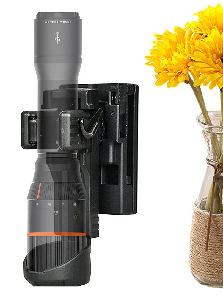 Flashlight Holster 360 Degrees Rotating Torch Holder Outdoor Hunting Flashlight Pouch Case With Lever Side Lock System