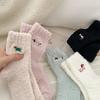 Sausage Dog Lady Winter Coral Fleece Sleep Socks - Cozy No-Shed Home Floor Slippers 2025