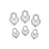 5pcs Stainless Steel Heart Pendants Charms for DIY Jewelry Making Couples Necklace Accessories Findings Earrings Supplies Crafts