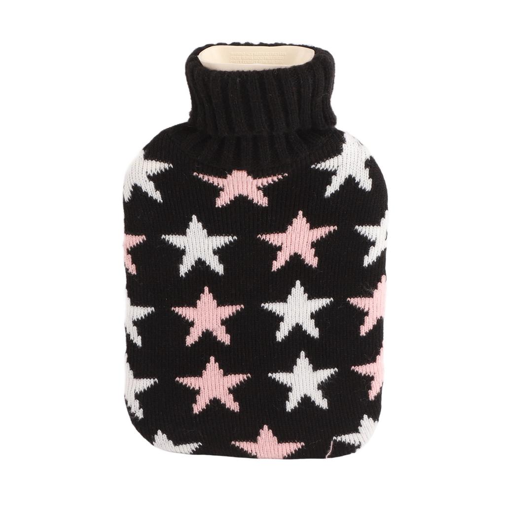 2000ML Hot Water Bottle Hot Water Bag with Soft Knitted Cover for Neck Shoulder Warm for Winter