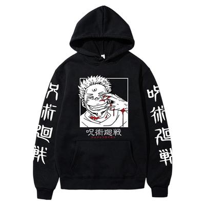 Jujutsu Kaisen Grafik Baskılı Sweatshirtler Sonbahar Kış Polar Sokak Giyimi