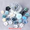 21PCS Mixed Artificial Flowers DIY Graduation Hat Flower Materials Fake Flowers for Wedding Marriage Craft Decorations Ornaments