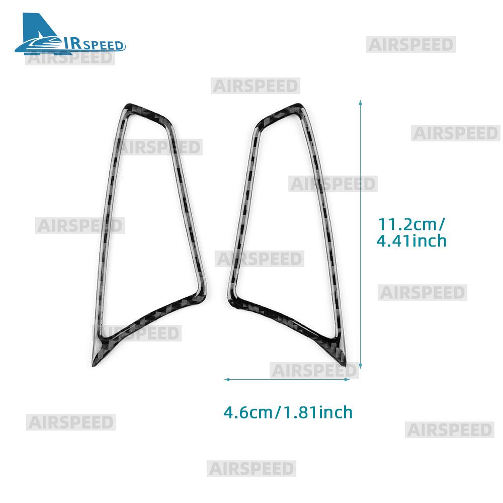Real Soft Carbon Fiber Trim Sticker For Mercedes Benz SLK R171 2004 2005 2006 2007 2008 2009 2010 Air vent On Sides of Dashboard