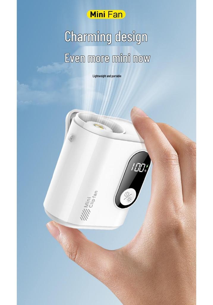 26 Years New Portable Neck and Waist Clip Fan: High-Speed Mini Fan for Outdoor Travel