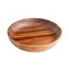 Acacia Wood Round Fruit Bowl: Japanese Tray for Snacks, Dried Fruits, or Desserts