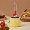 LINE FRIENDS MININI Dessert Cafe Sallini Pudding Plush Keychain