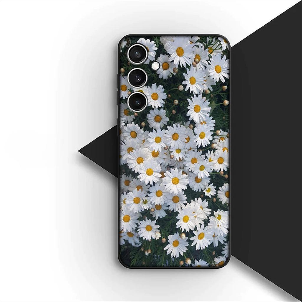 Cover for Samsung Galaxy S24 S25 S23 FE Ultra Plus S7 Edge S25+ S23+ A56 5G Casing Phone Case Bloom Fresh Little Daisy Flower