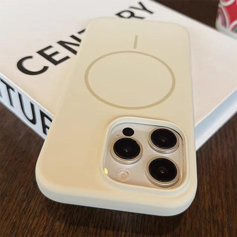 Luxury Liquid Silicone For Magsafe Case For iPhone 16 15 14 13 12 Pro Max Plus Magnetic Wireless Charging Soft Cover