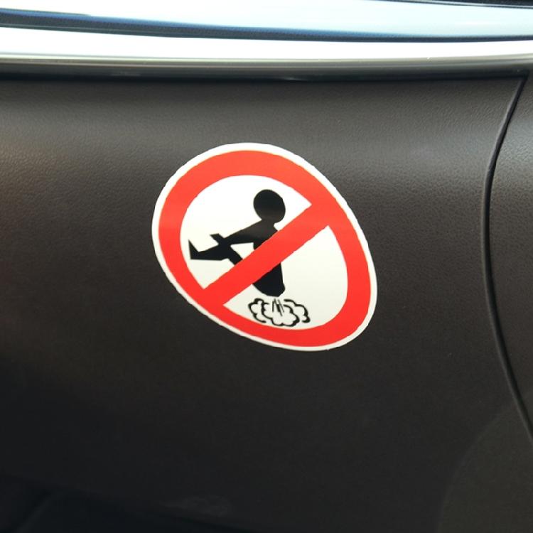 Car Stickers No Farting Creative Decals Waterproof Truck Auto Decoration PET