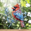 Stained Acrylic Wall Art 2D Colorful Bird Design Window Hanging Ornament Home Office Store Decoration Compacts Size
