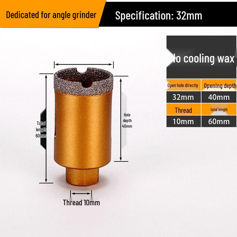 Dual-Purpose Angle Grinder Drill Bit for Porcelain, Granite, and Vitrified Tiles