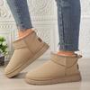 Autumn Winter Short Snow Boots for Women Solid Color Thicken Warm Cotton Shoes Woman Thick Bottom Non Slip Platform Botas Mujer