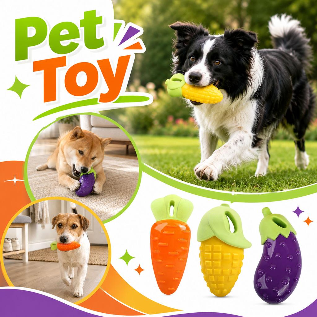 Haustier-Kauspielzeug Karottenform Langlebiges Gummimaterial Interaktives Hundespielzeug für geistige Stimulation und zur Linderung von Langeweile