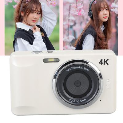 4K 64MP Digital Camera Auto  Compact Point and Shoot Camera with 18X Digital Zoom 2.8 Inch Screen Compact Small Camera for Photography