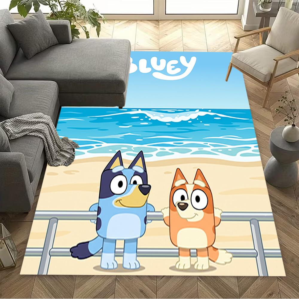 Bluey's Colorful Adventures Floor Rug Office Rug Suitable for Playrooms Study Room Entryway Decorate Room Antislip Carpet Decorate Offices