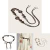 Handgewebte Taillenkordel im ethnischen Stil für Damen mit Bindedesign für Sommer-Outfits