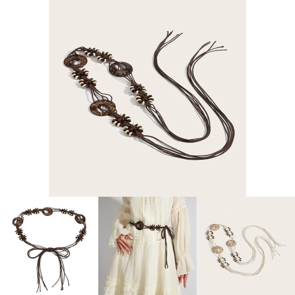 Handgewebte Taillenkordel im ethnischen Stil für Damen mit Bindedesign für Sommer-Outfits