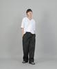 SAINTCREW Pocketless Work Elastic Waist Wide Pants Eww-385 Denim Black