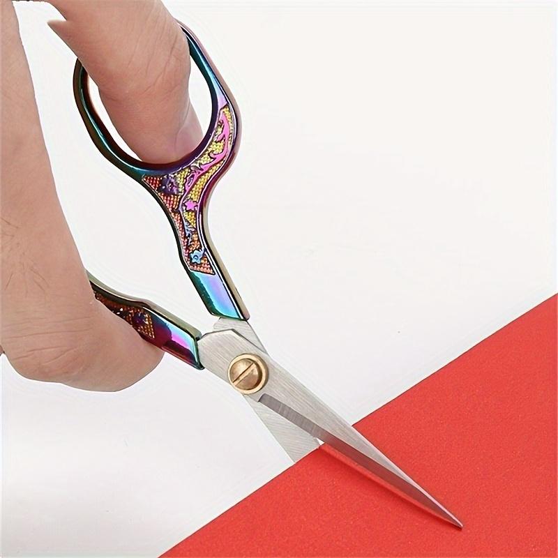 Vintage style stainless steel sewing scissors Precision sharp blades for fabric, thread, embroidery and cutting, metalworking, plum scissors.