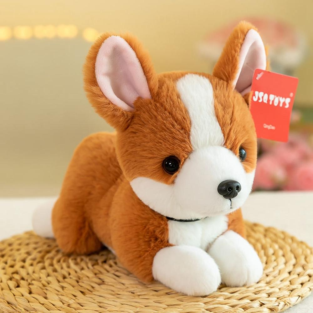 

23 см плюшевая игрушка для собак в виде корги, бульдога, хаски, милый, супер мягкий подарок на день рождения, кукла, отправьте друзьям праздничное украшение 23cm