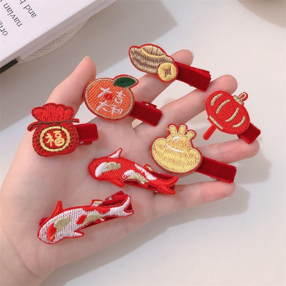 Mascot Dragon Chinese New Year Headwear Embroidery Ancient Style Hairpin Hanfu Hair Sticks  Baby
