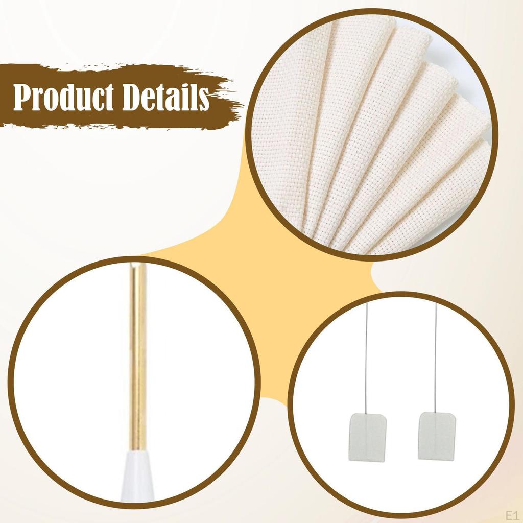 Embroidery Punch Needle Craft Tool Needlework for Floss Beginners