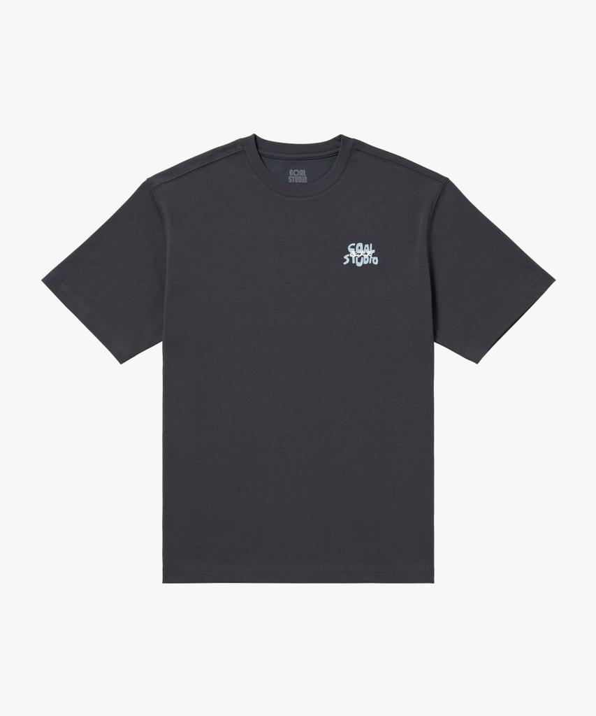 GOALSTUDIO Square Graphic Airmesh Tee-Charcoal
