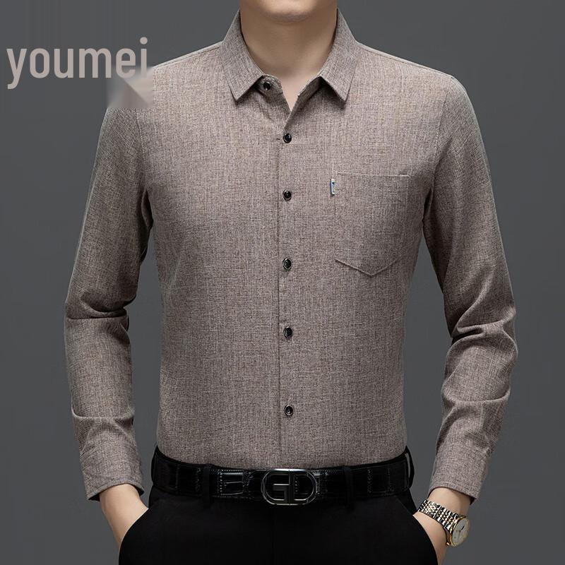 Men s Business Casual Non-Iron Long-Sleeve Shirt L