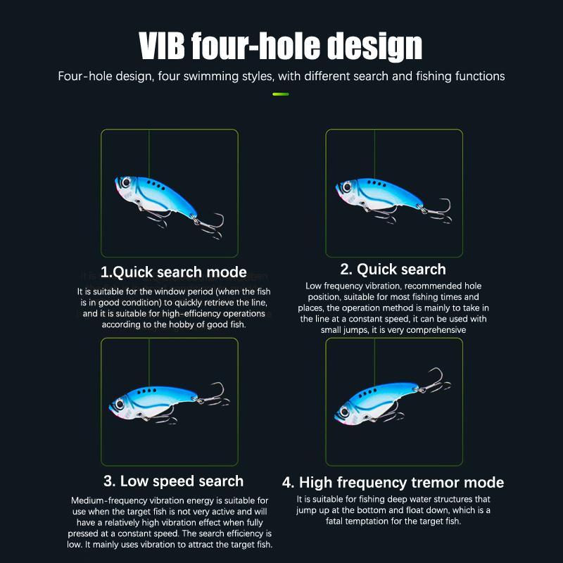 Metal Vib Blade Návnada Rybaření Vibrace 3D tvrdá nástraha Trojháček Náčiní Pesca Návnada