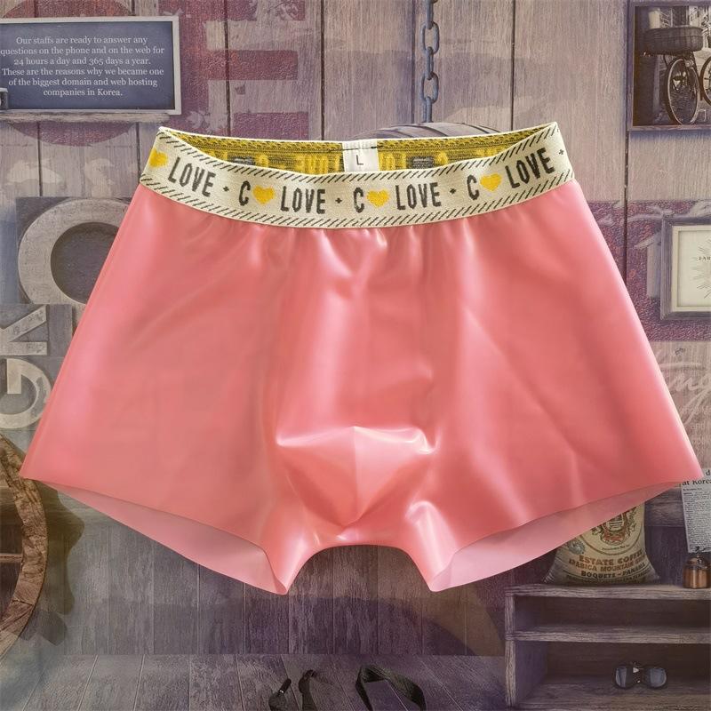 Fetisch Latex Enge Höschen Herren Durchsichtige Gummi Unterwäsche Boxershorts Sexy Hodensack U Konvex Beutel Unterhose Porno Nachtwäsche