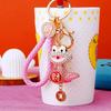 Snake Keychain Charm Fortune Rhinestone Snake Pendant Decorative Keychain for Bags