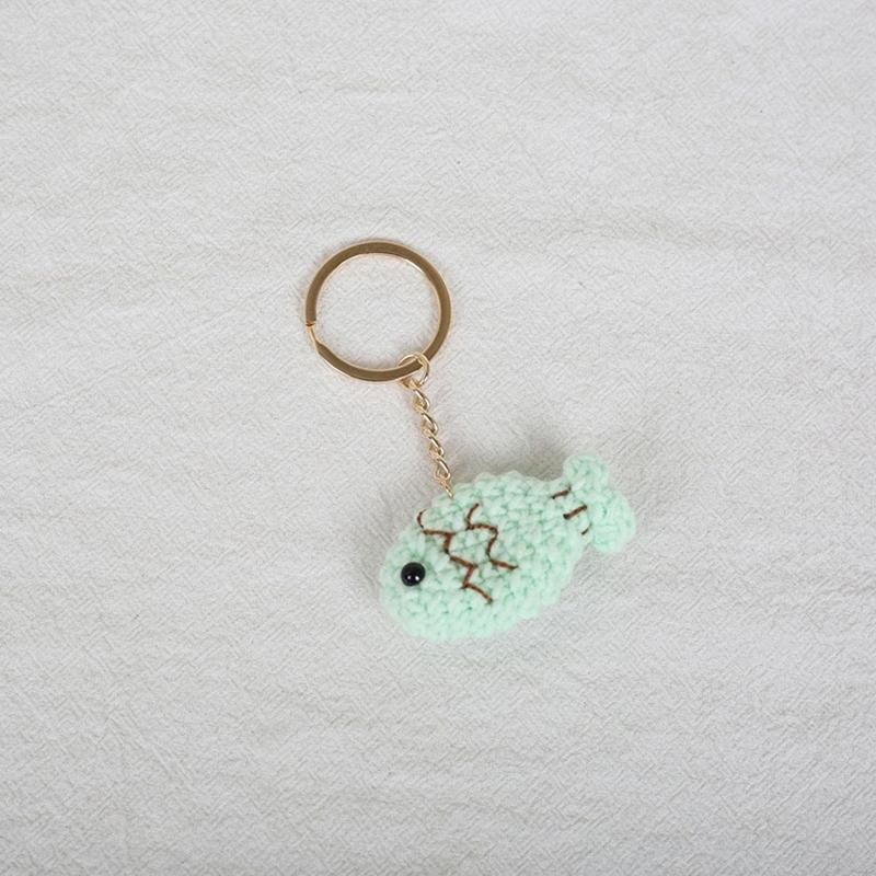 1PC Cute Novelty Knitting Bee Whale Keychain Little Bees Keychain Pendant Keyring Keyholder Party Jewelry Gifts