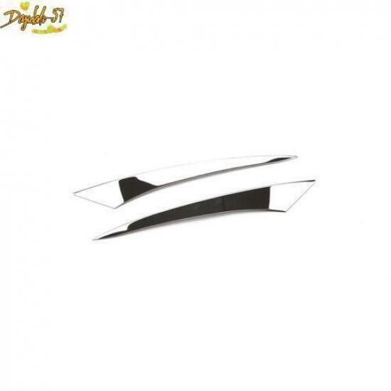 For Honda Accord 2018- Steel Chrome Front Headlight Lamp Eyebrow Trim Decor
