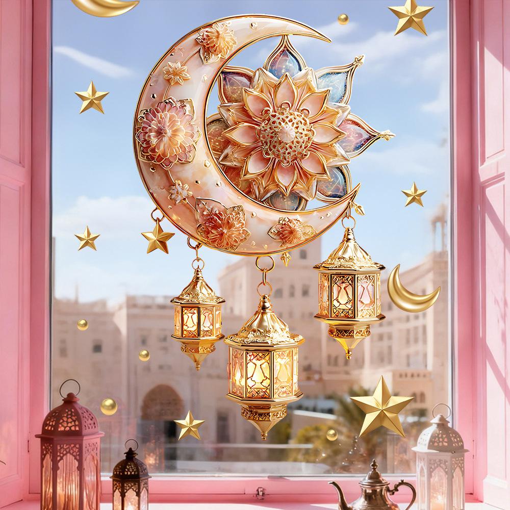 1pc Wall beautification decoration stickers, retro pendant lights, self-adhesive PVC wall stickers, window stickers
