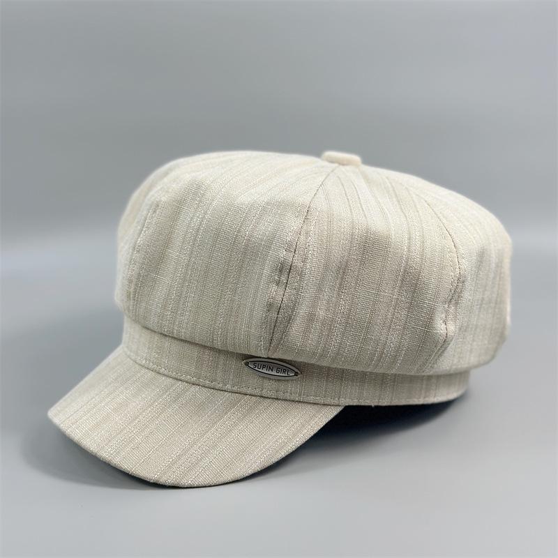 New Octagonal Beret Women's Spring Korean Versatile Face Small Spring and Autumn Elegant Temperament Duck Tongue Painter Hat