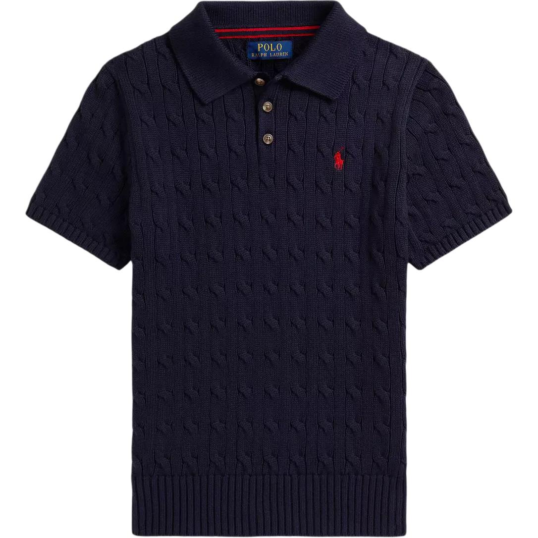 

Свитер с воротником-поло Polo Ralph Lauren из хлопка с косами Детские свитеры 323962923-501 L