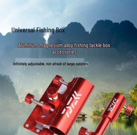 Universal Fishing Tackle Set: 3-Piece Tackle Box with Rod Pod Holder, Fish Keeper, Bait Tray & 4-Piece Umbrella Holder