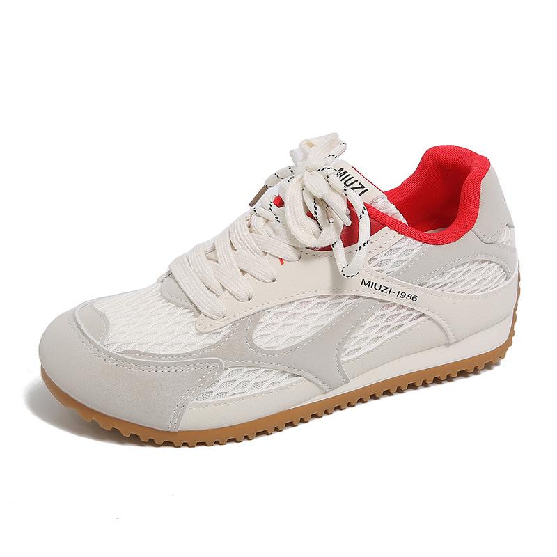 Fashion Mesh Womens Shoes Summer New Breathable Comfortable Casual Shoes Retro Color Matching Sneakers Women Fashion Casual Running Shoe