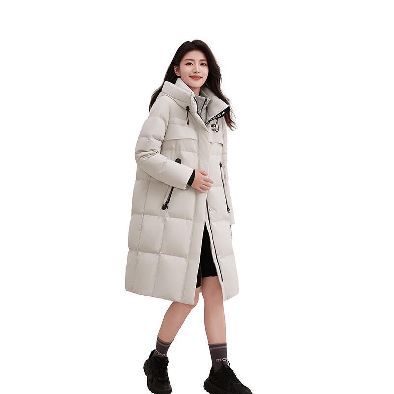 YAYA Women's 2024 Fall/Winter Long Hooded Down Jacket