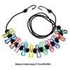 Pack Of 2 Portable Travel Clotheslines With Clip And Nonslip Hook Flexible Drying Cord For Camping Laundry Drying