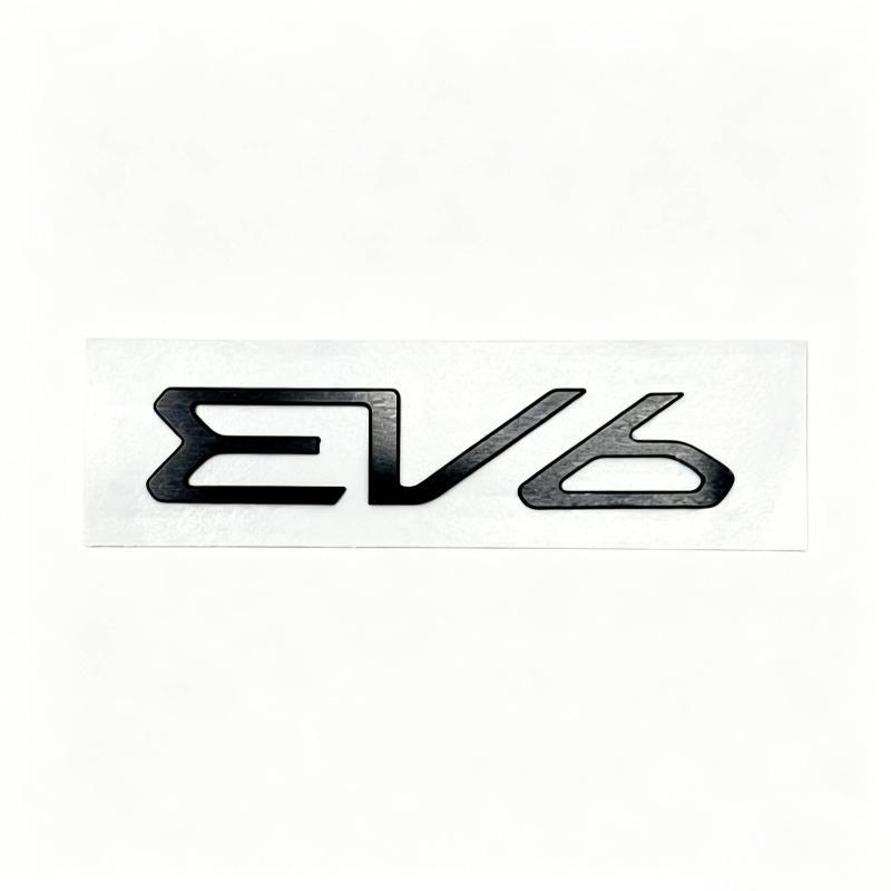 Suitable for KIA Modified EV5 EV6 Aluminum Alloy Trunk Labeling, New Kaiku Tail Label Black
