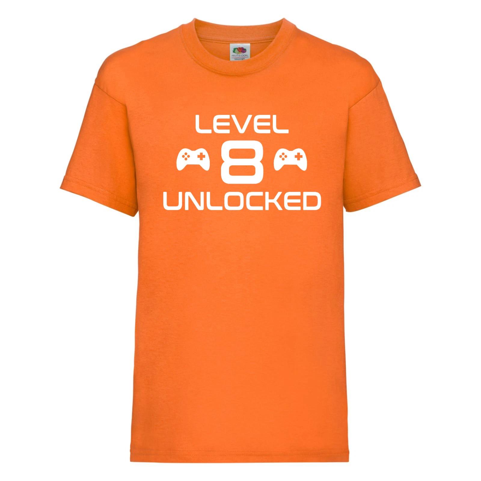 Level 8 Unlocked T-Shirt - Gift for 8 year old birthday, 8th birthday t Shirt 2XL