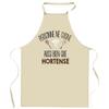 Tablier de cuisine - HORTENSE - Impression bretonne - Coton épais - Liens réglables