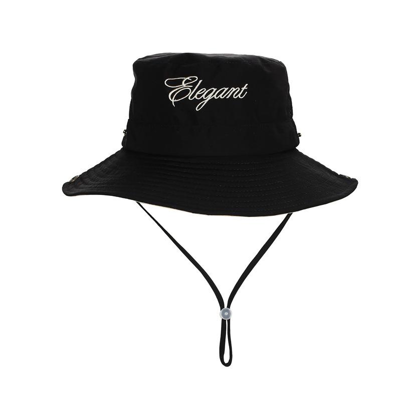 Style Hat Versatile Exquisite Letter Embroidery Womens Sunshade Hats Fishermans
