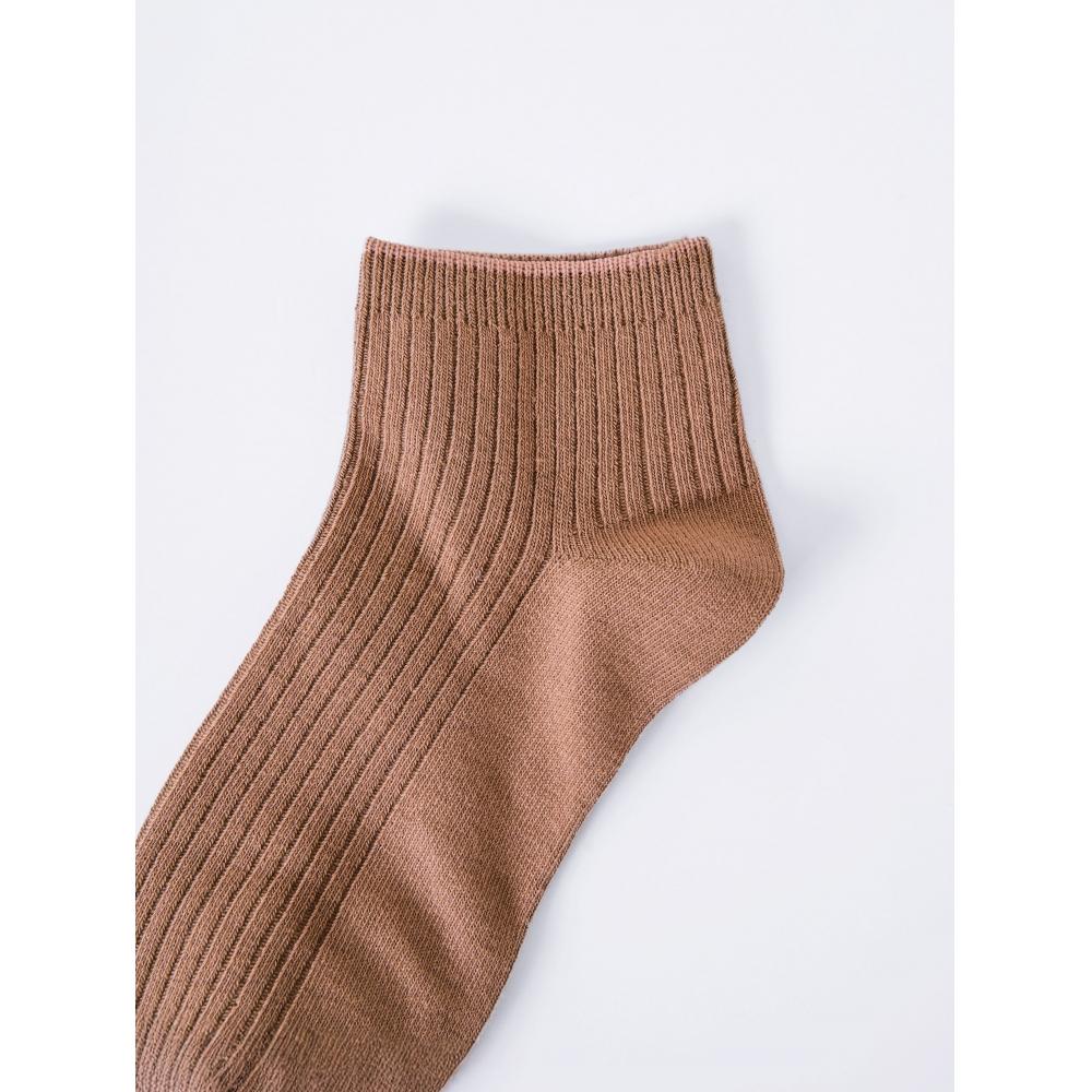 DaiSo Γυναικείες Παστέλ Μέχρι Μέση Κνήμης Κάλτσες Καφέ