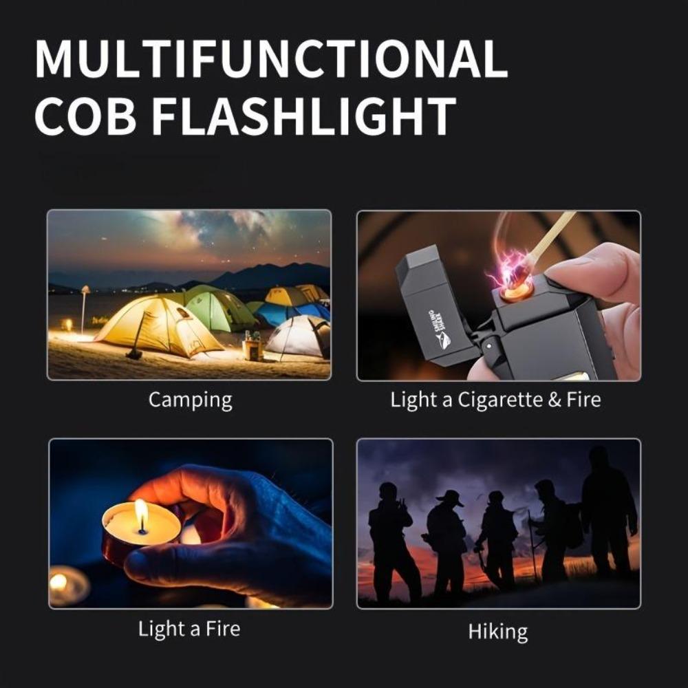 Mini Keychain Flashlight COB Portable Work Light with USB Rechargeable Outdoor Camping Fishing Pocket Lamps